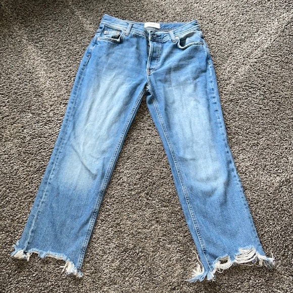 Free People Denim - Free People Maggie Mid Rise Straight Leg Jean Size 26